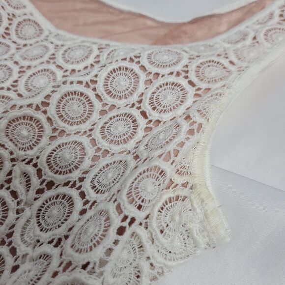 MOSCHINO dress white eyelet lace‎ sleeveless bodycon midi 8 - Picture 11 of 16